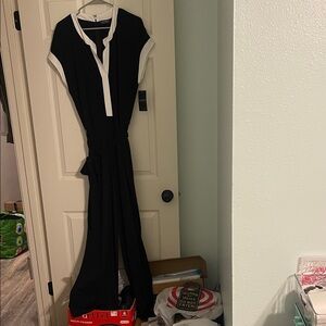 Lauren Ralph Lauren Black Jumpsuit with White Accents